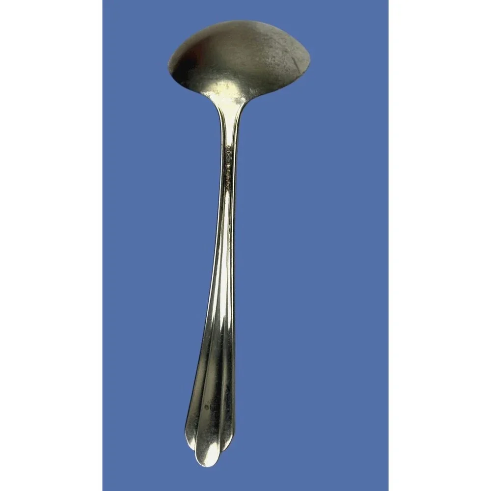 National Silver Co Caroline Cream Ladle Vintage Art Deco Silverplate 20s 30s USA